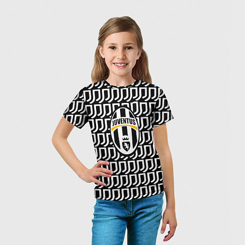 Детская футболка Juventus pattern fc / 3D-принт – фото 5