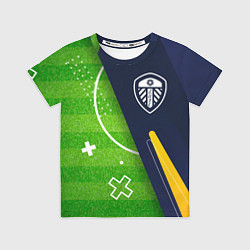 Футболка детская Leeds United football field, цвет: 3D-принт