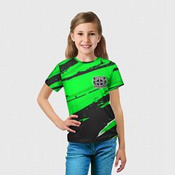 Футболка детская Bayer 04 sport green, цвет: 3D-принт — фото 2