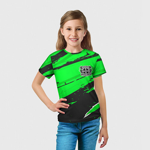Детская футболка Bayer 04 sport green / 3D-принт – фото 5