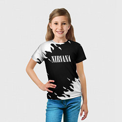 Футболка детская Nirvana текстура огонь, цвет: 3D-принт — фото 2