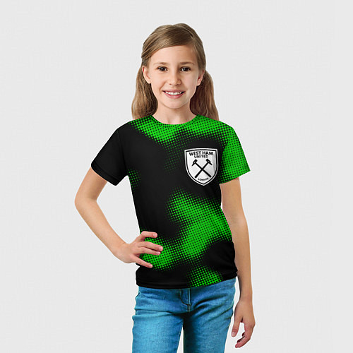 Детская футболка West Ham sport halftone / 3D-принт – фото 5