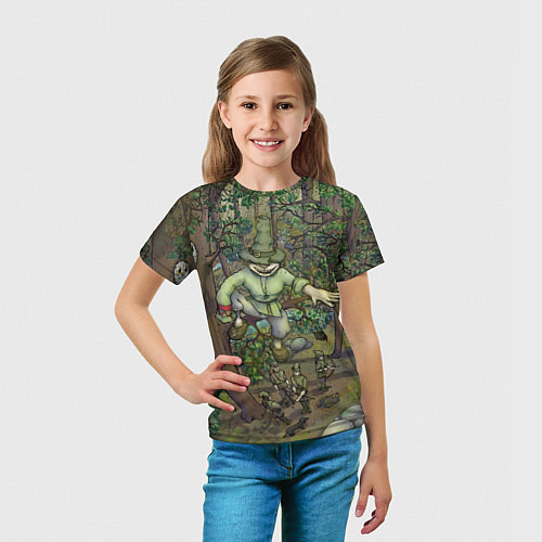 Детская футболка Леший-озорник в лесу / 3D-принт – фото 5