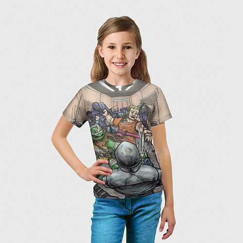 Детская футболка Большая драка с ниндзя / 3D-принт – фото 5