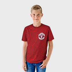 Футболка детская Manchester United отпечатки, цвет: 3D-принт — фото 2