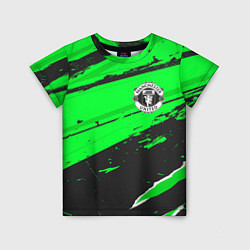 Футболка детская Manchester United sport green, цвет: 3D-принт