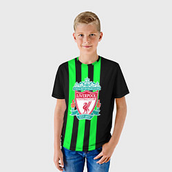 Футболка детская Liverpool line green, цвет: 3D-принт — фото 2