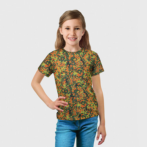 Детская футболка Современный пятнистый камуфляж / 3D-принт – фото 5
