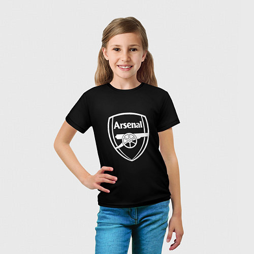 Детская футболка Arsenal fc белое лого / 3D-принт – фото 5