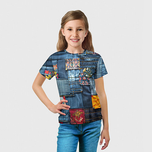 Детская футболка Значок адвоката на джинсах / 3D-принт – фото 5