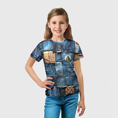 Детская футболка Значок архитектора на джинсах / 3D-принт – фото 5