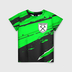 Футболка детская West Ham sport green, цвет: 3D-принт