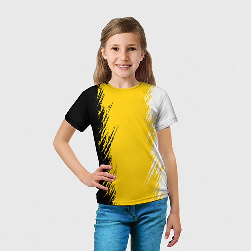 Детская футболка Имперский флаг России штрихи / 3D-принт – фото 5