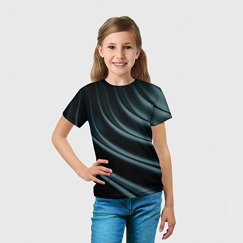 Детская футболка Темная волна / 3D-принт – фото 5