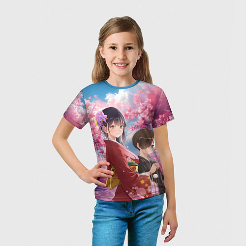 Детская футболка Кётаро и Анна - Опасность в моем сердце / 3D-принт – фото 5