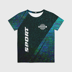 Футболка детская Haval sport glitch blue, цвет: 3D-принт