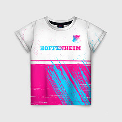 Футболка детская Hoffenheim neon gradient style посередине, цвет: 3D-принт