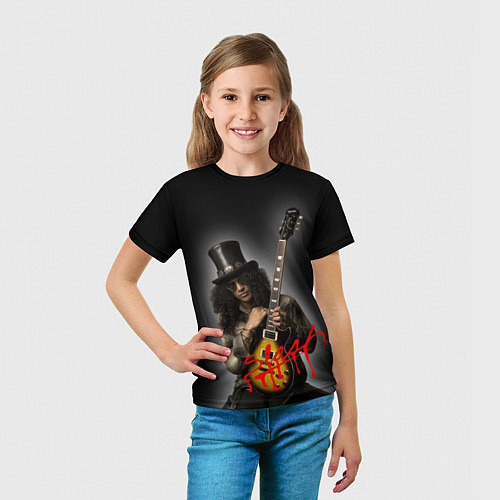 Детская футболка Slash музыкант группы Guns N Roses / 3D-принт – фото 5