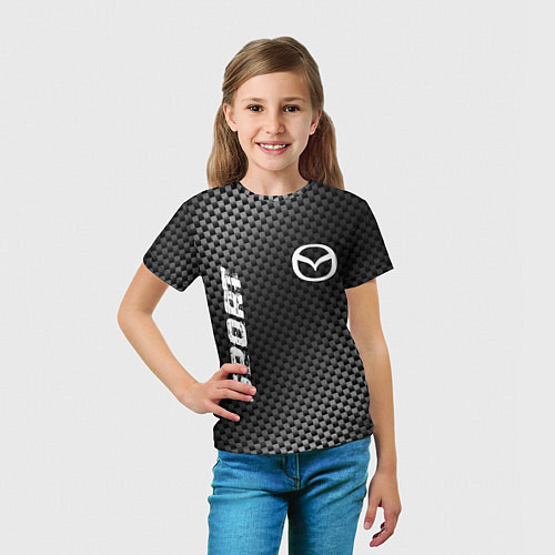 Детская футболка Mazda sport carbon / 3D-принт – фото 5