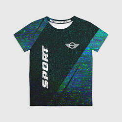 Футболка детская Mini sport glitch blue, цвет: 3D-принт