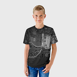 Футболка детская Микросхема плата, цвет: 3D-принт — фото 2