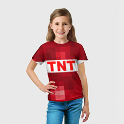 Футболка детская Minecraft tnt texture, цвет: 3D-принт — фото 2