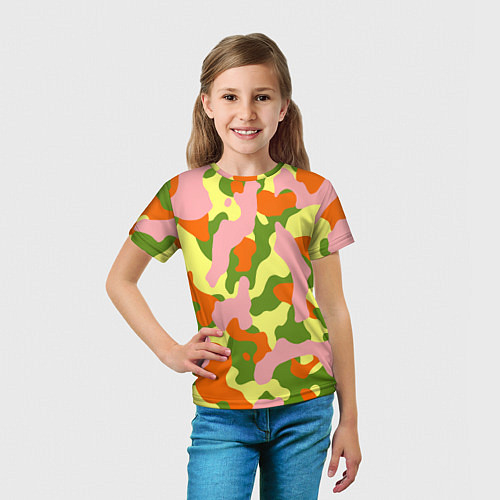 Детская футболка Оливье камуфляж / 3D-принт – фото 5