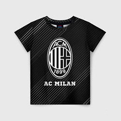 Футболка детская AC Milan sport на темном фоне, цвет: 3D-принт