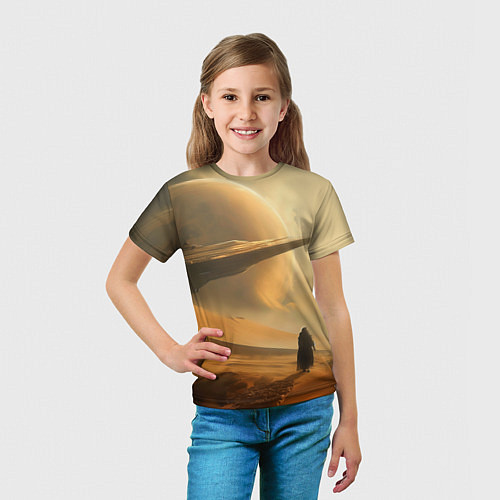 Детская футболка Пустыня и космический корабль - Дюна / 3D-принт – фото 5