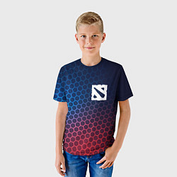 Футболка детская Dota неоновые соты, цвет: 3D-принт — фото 2