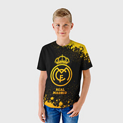 Футболка детская Real Madrid - gold gradient, цвет: 3D-принт — фото 2