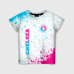 Футболка детская Chelsea neon gradient style вертикально, цвет: 3D-принт