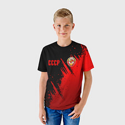 Футболка детская СССР - черно-красный, цвет: 3D-принт — фото 2