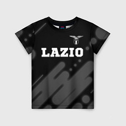 Футболка детская Lazio sport на темном фоне посередине, цвет: 3D-принт