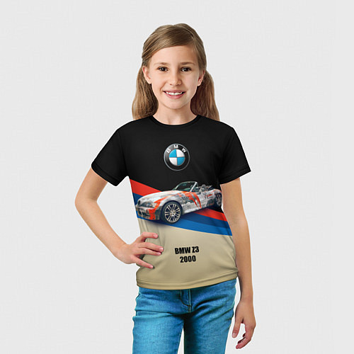 Детская футболка Немецкий родстер BMW Z3 / 3D-принт – фото 5