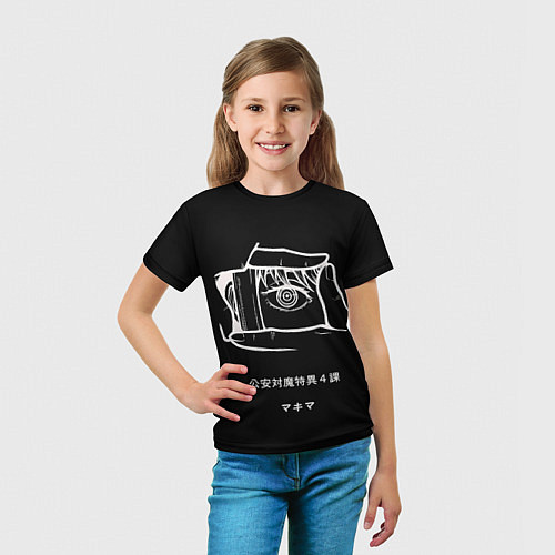 Детская футболка Кадр и Макима - Человек бензопила / 3D-принт – фото 5