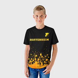 Футболка детская Hoffenheim - gold gradient посередине, цвет: 3D-принт — фото 2