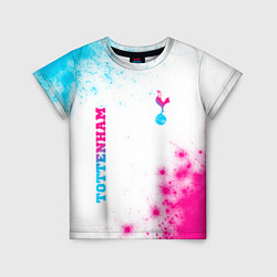 Футболка детская Tottenham neon gradient style вертикально, цвет: 3D-принт