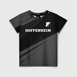 Футболка детская Hoffenheim sport на темном фоне посередине, цвет: 3D-принт