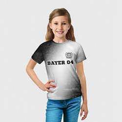 Футболка детская Bayer 04 sport на светлом фоне посередине, цвет: 3D-принт — фото 2