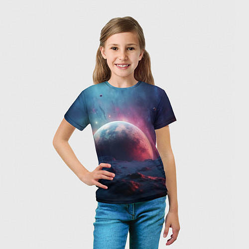 Детская футболка Фантастика космос и планета / 3D-принт – фото 5