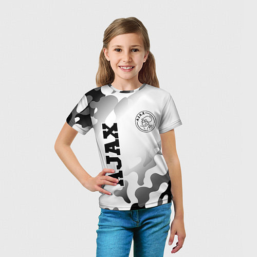 Детская футболка Ajax sport на светлом фоне вертикально / 3D-принт – фото 5