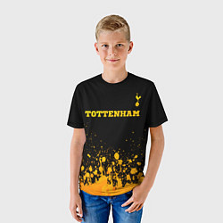 Футболка детская Tottenham - gold gradient посередине, цвет: 3D-принт — фото 2