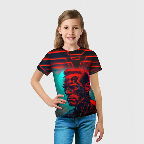Детская футболка Терминатор в красном свечении / 3D-принт – фото 5