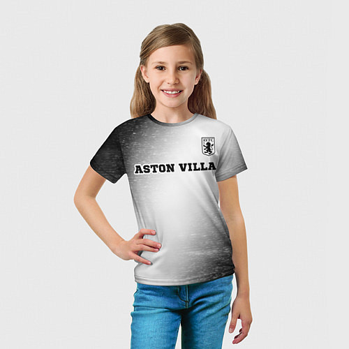 Детская футболка Aston Villa sport на светлом фоне посередине / 3D-принт – фото 5
