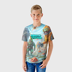 Футболка детская Abiotic Factor монстры, цвет: 3D-принт — фото 2