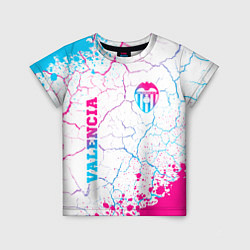 Футболка детская Valencia neon gradient style вертикально, цвет: 3D-принт