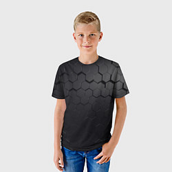 Футболка детская Камуфляж черных плит, цвет: 3D-принт — фото 2
