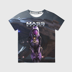 Футболка детская Mass Effect ТалиЗора и космический корабль, цвет: 3D-принт