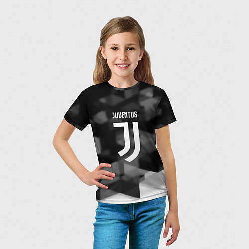Детская футболка Juventus geometry fc / 3D-принт – фото 5